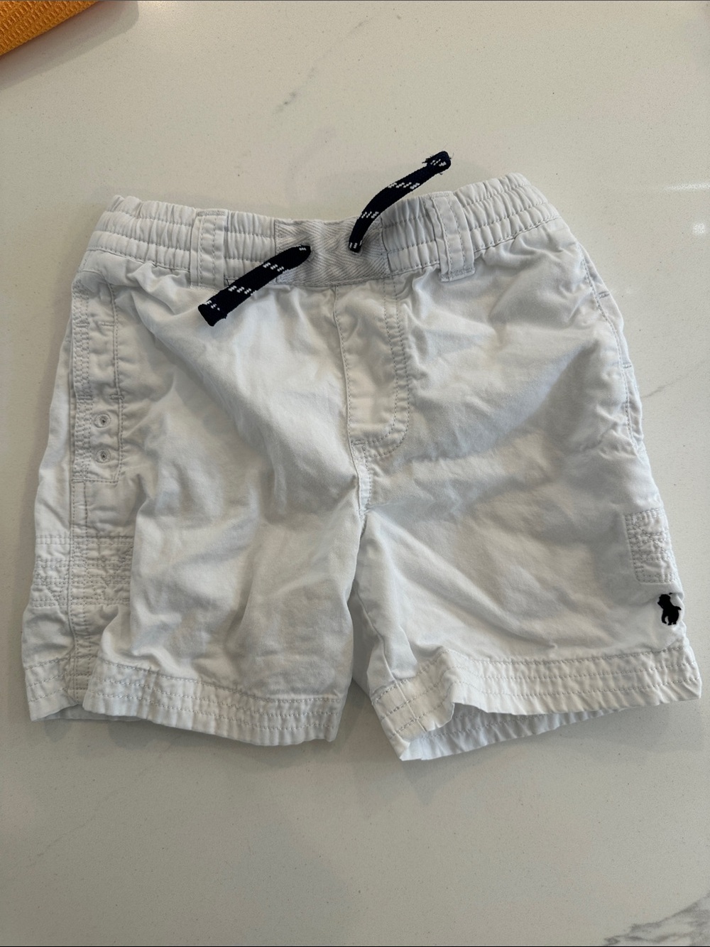 Polo by Ralph Lauren White Drawstring Cargo Shorts 4T